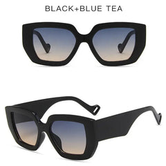 Oversized frame ombre tinted sunglasses - Y2k Empire