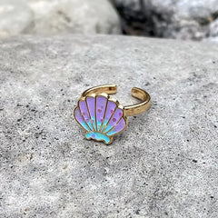 Pastel shell anxiety fidget ring - Y2k Empire