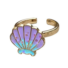 Pastel shell anxiety fidget ring - Y2k Empire