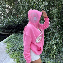 Pink y2k zip hoodie - Y2k Empire