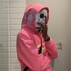 Pink y2k zip hoodie - Y2k Empire