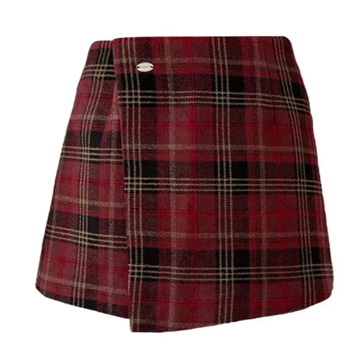 Plaid print wrap skirt - Y2k Empire