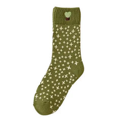 Plant mom aesthetic embroidery socks - free size cotton/polyester - Y2k Empire