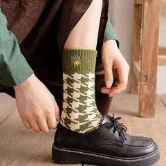 Plant mom aesthetic embroidery socks - free size cotton/polyester - Y2k Empire