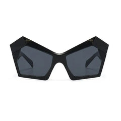 Plastic thick frame tinted sunglasses - Y2k Empire