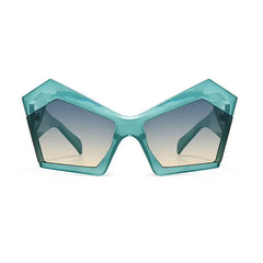 Plastic thick frame tinted sunglasses - Y2k Empire