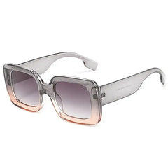 Plastic thick frame tinted sunglasses - Y2k Empire