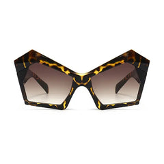 Plastic thick frame tinted sunglasses - Y2k Empire