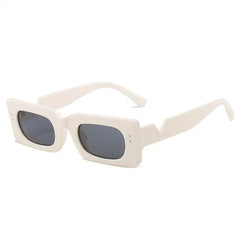 Plastic thick frame tinted sunglasses - Y2k Empire