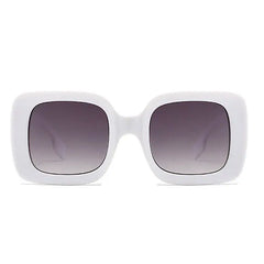 Plastic thick frame tinted sunglasses - Y2k Empire