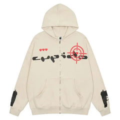 Premium y2k pistol sight hoodie - Y2k Empire