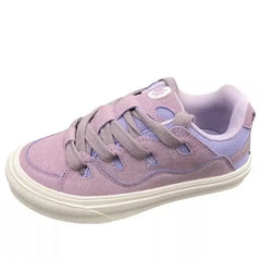 Purple vegan leather skater sneakers - Y2k Empire