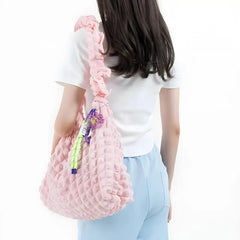 Quilted ruched hobo bag - Y2k Empire