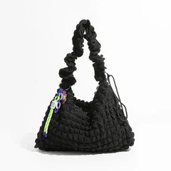 Quilted ruched hobo bag - Y2k Empire