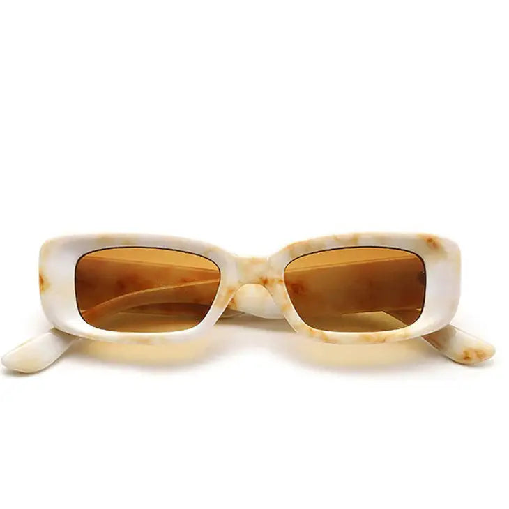 Rectangular tinted lens oversized sunglasses - Y2k Empire