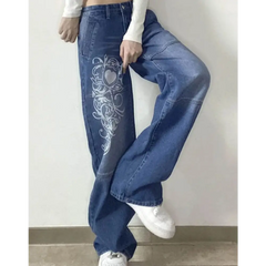 Retro chic y2k vintage jeans - Y2k Empire