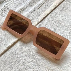 Retro oversized rectangular sunglasses - Y2k Empire