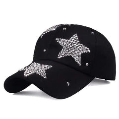 Rhinestone star y2k cap - Y2k Empire