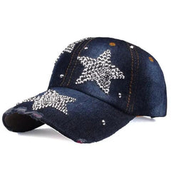 Rhinestone star y2k cap - Y2k Empire