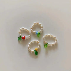 Seed bead fruit ring - Y2k Empire