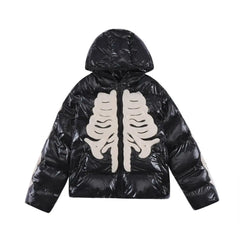 Skeleton zip hoodie: y2k comfort & style - Y2k Empire