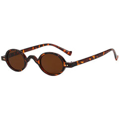 Small round frame sunglasses with tinted lenses - Y2k Empire