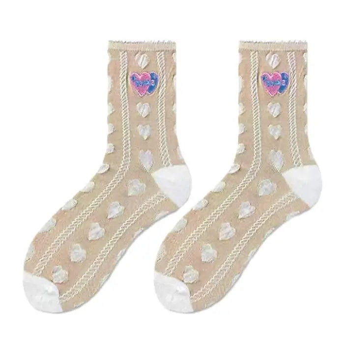 Soft girl aesthetic socks ✨ free size cotton, polyester - Y2k Empire