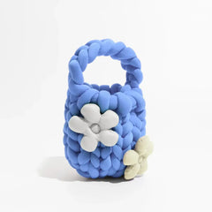 Soft yarn flower handbag - Y2k Empire