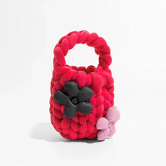 Soft yarn flower handbag - Y2k Empire