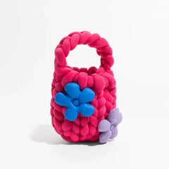 Soft yarn flower handbag - Y2k Empire