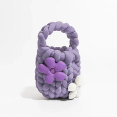 Soft yarn flower handbag - Y2k Empire