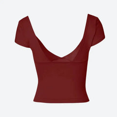 Sophisticated deep v-neck top - Y2k Empire