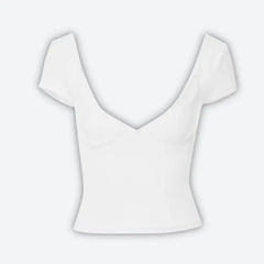 Sophisticated deep v-neck top - Y2k Empire