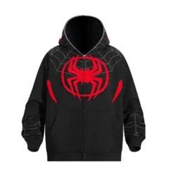 Spider motif y2k zip hoodie - Y2k Empire