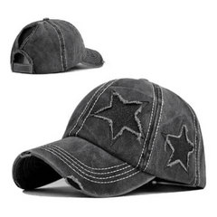 Star y2k denim hat - Y2k Empire