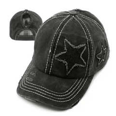 Star y2k denim hat - Y2k Empire