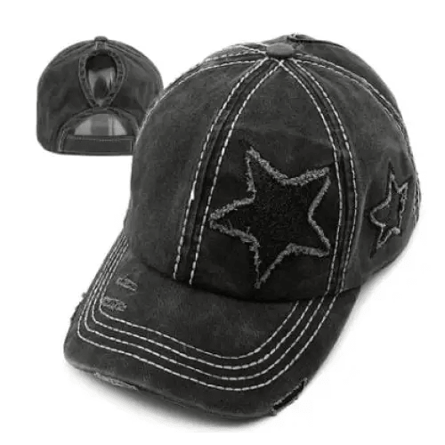 Star y2k denim hat - Y2k Empire