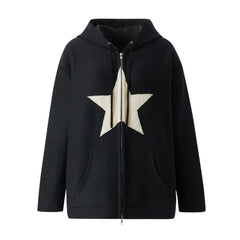 Starry y2k hooded jacket - Y2k Empire