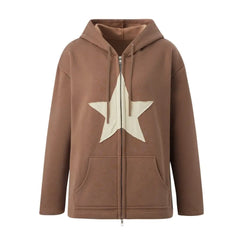 Starry y2k hooded jacket - Y2k Empire