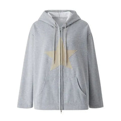 Starry y2k hooded jacket - Y2k Empire