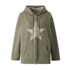 Starry y2k hooded jacket - Y2k Empire