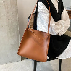 Structured vegan leather tote bag - Y2k Empire