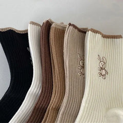 Stylish free size cotton/polyester socks - Y2k Empire