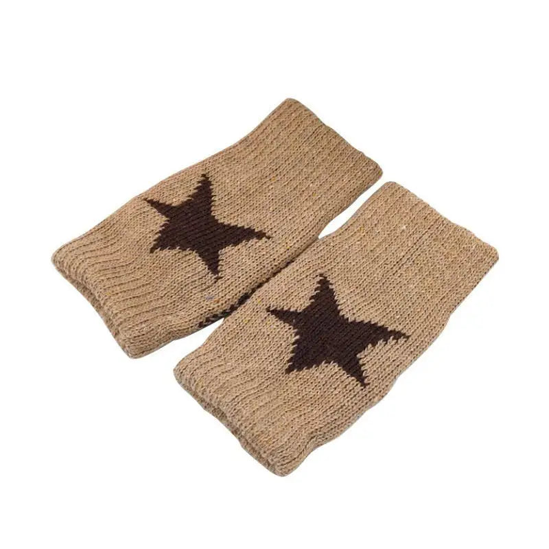 Stylish star knitted fingerless gloves - Y2k Empire