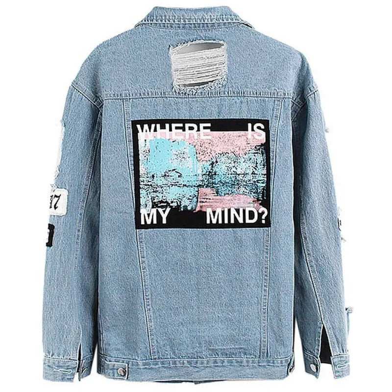 Stylish where is my mind denim jacket - Y2k Empire