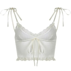 Sweet bow adorned coquette top - Y2k Empire