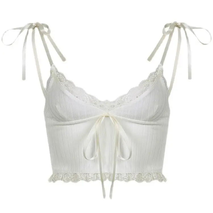 Sweet bow adorned coquette top - Y2k Empire