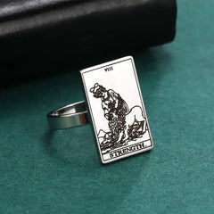 Tarot card stainless steel rings - Y2k Empire