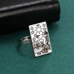 Tarot card stainless steel rings - Y2k Empire