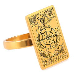 Tarot card stainless steel rings - Y2k Empire